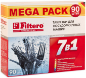 Таблетки для посудомоечных машин Filtero МегаПак 7 в 1 90 шт (Арт.703)