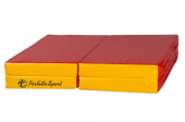 Мат гимнастический Perfetto sport Мат № 11 (100 х 100 х 10) складной 4 сложения "PERFETTO SPORT" красно/жёлтый