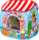 Игровая палатка Ching-Ching CBH-32 Игровой домик "Детский магазин" + 100 шариков CBH-32 синий